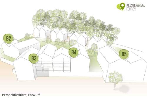 Perspektivskizze, Übersicht - Eigentumswohnung in Föhren am Meulenwald