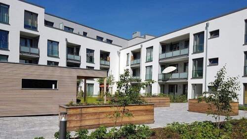 Außenansicht hinten - Rollstuhlgerechte 2-Zimmer Wohnung im Zentrum von Meschede