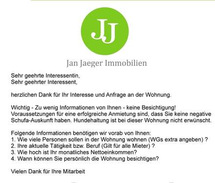 Besichtigungstermin richtig anfragen - 