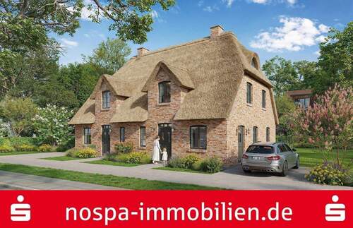 Visualisierung - Ihr neues Zuhause direkt am Meer: Neubau-Doppelhaushälften unter Reet auf der Halbinsel Eiderstedt