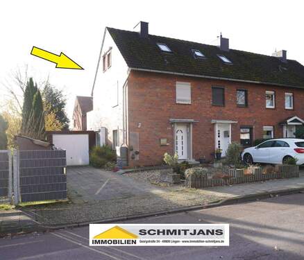 Vorderansicht - Solides, sanierungsbedürftiges Reihenendhaus für Käufer mit handwerklichem Geschick