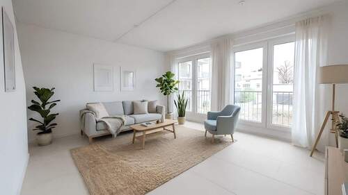 Wohnzimmer - Doppelhaushälfte mit 137,00 m&sup2; in Voerde zum Kaufen