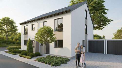 Visualisierung Außenansicht - Doppelhaushälfte mit 130,00 m&sup2; in Voerde zum Kaufen