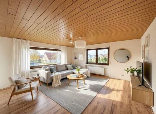 EG Wohnbereich mit Einrichtungsbeispiel - 