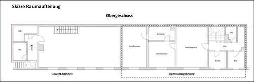 Skizze Raumaufteilung OG - Mehrfamilienhaus, Wohnhaus mit 350,00 m² in Coburg zum Kaufen