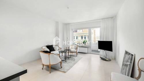 Wohnzimmer 1 - Fantastische 2-Zimmer-Wohnung - S-West 'Bismarckplatz' - 5. OG mit Aufzug - neuwertiger Zustand