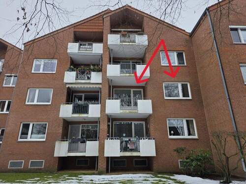 Haus Gartenansicht - 2 Zimmer Etagenwohnung zum Kaufen in Winsen (Luhe)