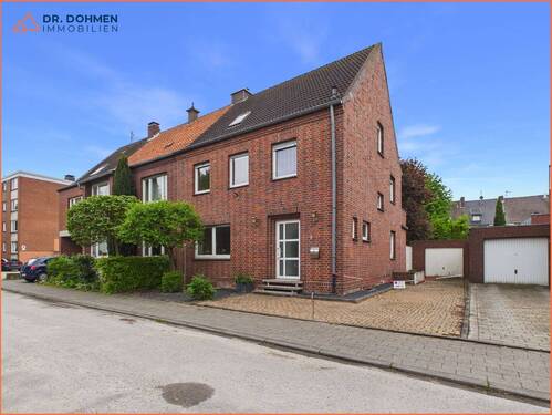 Front - Großzügige Doppelhaushälfte mit Garten & Garage in zentraler Lage von Heinsberg-Oberbruch