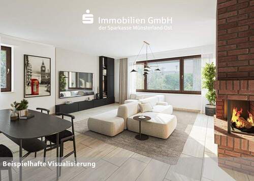 Esszimmer-Wohnzimmer - 3 Zimmer Einfamilienhaus in Sendenhorst