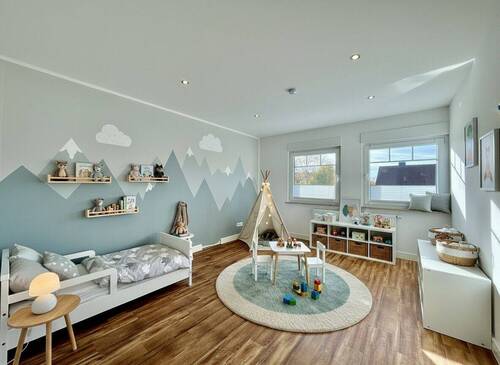 Kinderzimmer virtuell möbliert - 