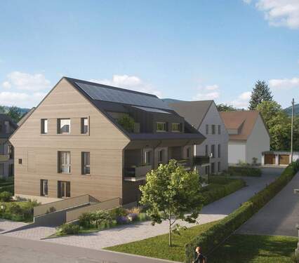 NW-Ansicht Haus A - 3 Zimmer Etagenwohnung in Kirchzarten