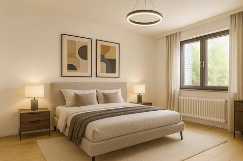 Schlafzimmer virtuell möbliert - 