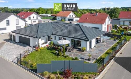 Luftaufnahme - 5 Zimmer Bungalow zum Kaufen in Langenenslingen / Andelfingen