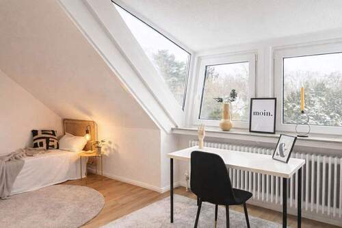 Schlafzimmer mit Gartenblick - 