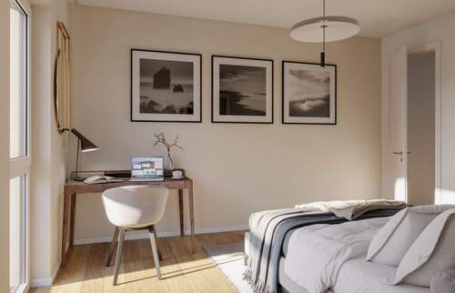 Visualisierung Schlafen - Etagenwohnung mit 44,30 m&sup2; in Leipzig zum Kaufen