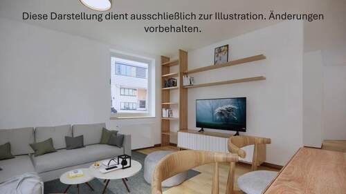 Wohnraum - 4 Zimmer Etagenwohnung zum Kaufen in München