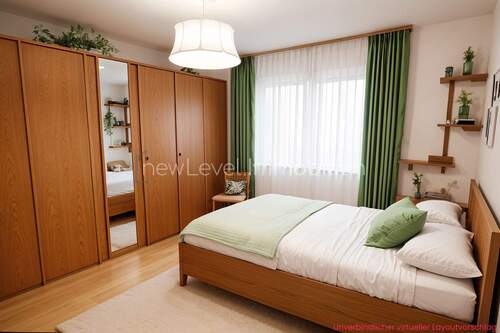 Schlafzimmer (Möbel KI bearb.) - 2 Zimmer Etagenwohnung in Stein