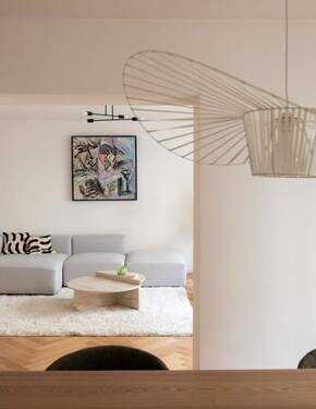 Wohn- und Essbereich - Unikat im Westend: Großzügige 4 Zimmer - Wohnung mit Gartenzugang und Smart-Office