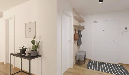 Der Eingangsbereich bietet Raum für Garderobe und - 