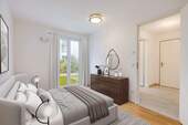 Schlafzimmer zum Innenhof - 2 Zimmer Etagenwohnung zum Kaufen in München