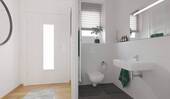 Modernes Gäste-WC im Erdgeschoss - 