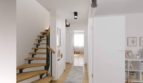 Heller und freundlicher Flur im Obergeschoss - 