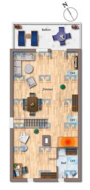 Dachgeschoss Wohnhaus - 