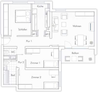 Kurt-Schumacher-Straße 1_WE A41, 45, 49, 53.jpg - Hier wird saniert 4 Zimmerwohnung A 45