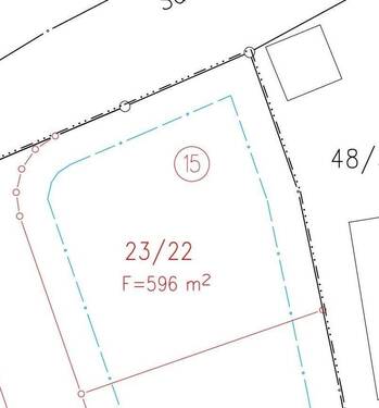 Ausschnitt vom Baugrundstück - 