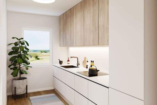 Visualisierung Küche - Etagenwohnung mit 78,30 m&sup2; in Kitzscher zur Miete