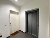 Eingangstür und Aufzug - 