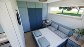 Interieur blau - Schlafzimmer - 