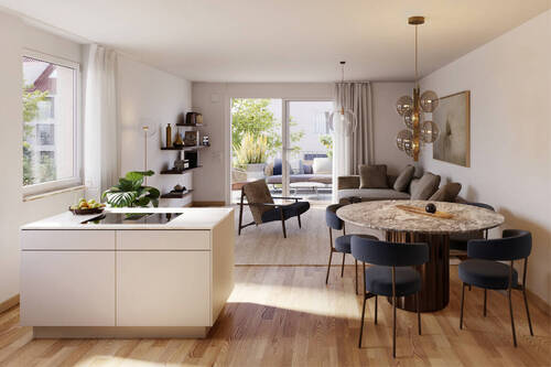 Karle - Wohn- und Essbereich - 3-Zimmer Wohnung mit großen Südbalkon