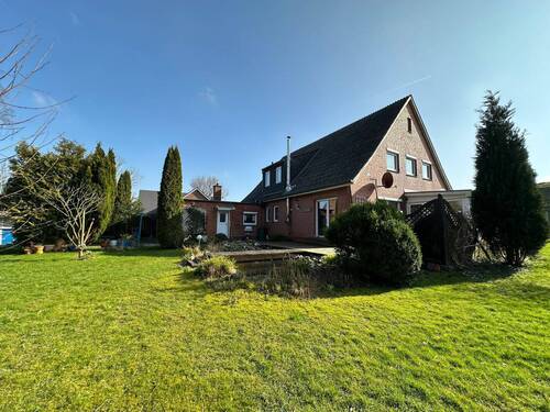 Außenansicht - Wohnen am Eiderdeich Mehr ist Meer - Einfamilienhaus mit Ferienwohnung direkt am Naturschutzgebiet