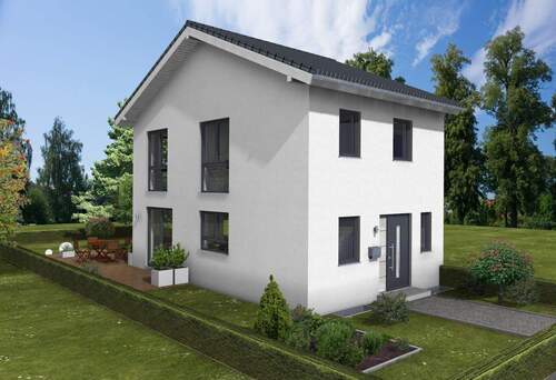 Visualisierung Frontansicht - 4 Zimmer Doppelhaushälfte zum Kaufen in Wesseling / Urfeld