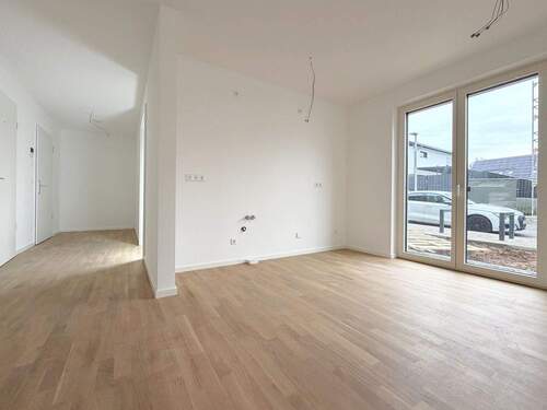 Wohnzimmer mit Küchenbereich - Etagenwohnung mit 60,30 m² in Steinheim an der Murr zum Kaufen