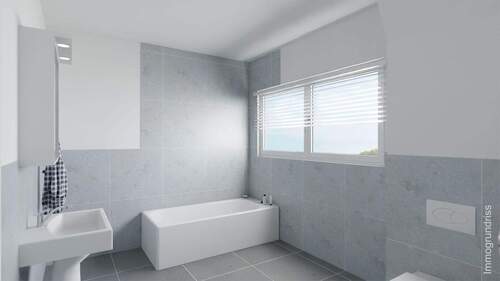 Visualisierung Badezimmer im Obergeschoss - 