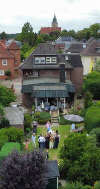 Luftaufnahme Garten und Haus - Mehrfamilienhaus, Wohnhaus mit 230,00 m² in Greven zum Kaufen