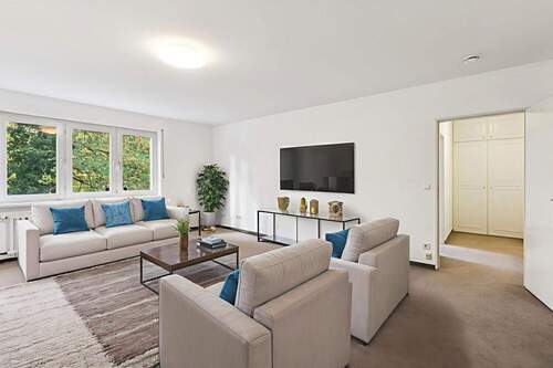 Wohnzimmer visualisiert - 2 Zimmer Etagenwohnung zum Kaufen in Berlin