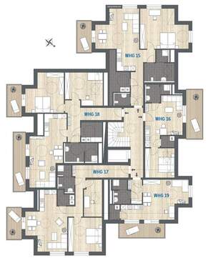 Haus I - Dachgeschoss - 2 Zimmer Etagenwohnung in Werlte