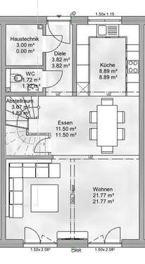 Reihenmittelhaus EG (Nr. 3) - 5 Zimmer Reihenmittelhaus in Siefersheim