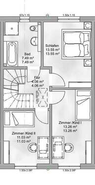 Reihenmittelhaus OG (Nr. 3) - Reihenmittelhaus mit 130,00 m² in Siefersheim zum Kaufen
