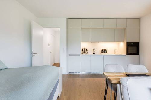 Wohnzimmer - 1 Zimmer Etagenwohnung zum Kaufen in München
