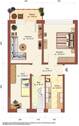 Grundriss Möblierungsvorschlag - 3 Zimmer Etagenwohnung in Zittau