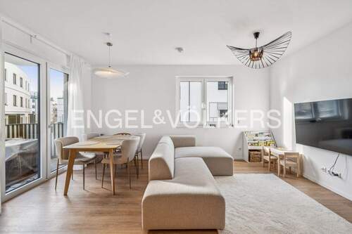 Wohnzimmer - Neubaujuwel 3 Zimmerwohnung mit Top-Energieeffizienz