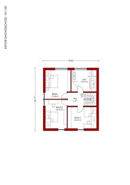 Dachgeschoss Haus B - 