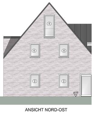 Ansicht Nord-Ost - 3 Zimmer Terrassenwohnung in Borken