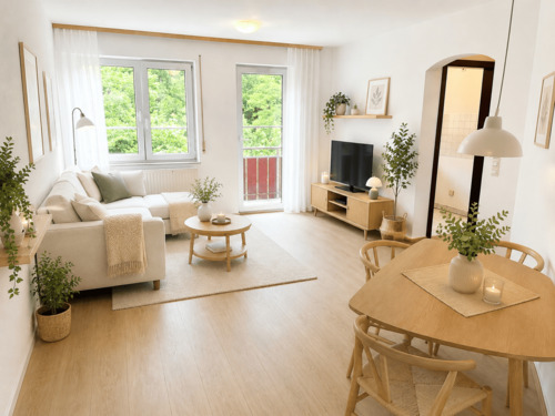 Wohnzimmer KI generiert - 
