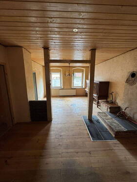 EG - Wohn- und Essbereich - Handwerkertraum im Donnersbergkreis: Sandsteinhaus mit Potential in Münsterappel