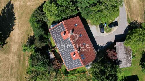 Luftansicht gesamt mit Gartenanteil - 4 Zimmer Etagenwohnung zum Kaufen in Bad Griesbach im Rottal